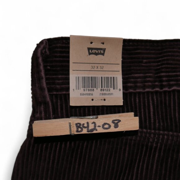 Levis 568 Loose Fit Corduroy Carpenter Pants Mens 32x32 Brown Y2K Skater Utility - Picture 9 of 14
